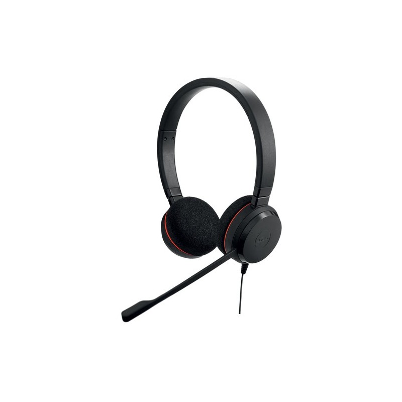 Jabra Evolve 20 MS Stereo Auricolare Cablato A Padiglione Ufficio USB tipo A Nero