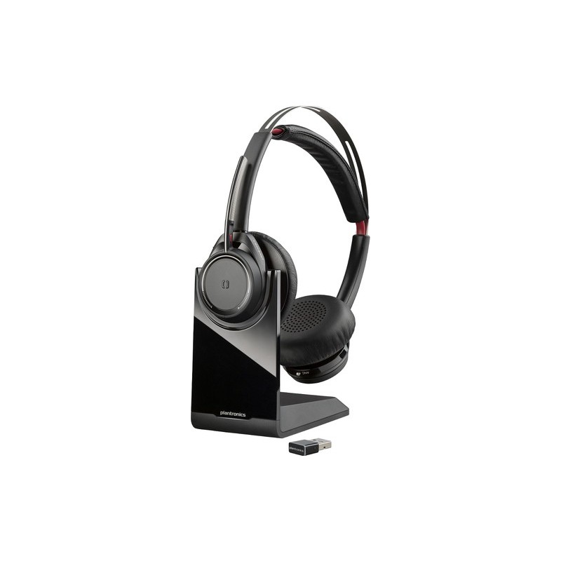 POLY Voyager Focus UC Auricolare Wireless A Padiglione Ufficio Bluetooth Nero