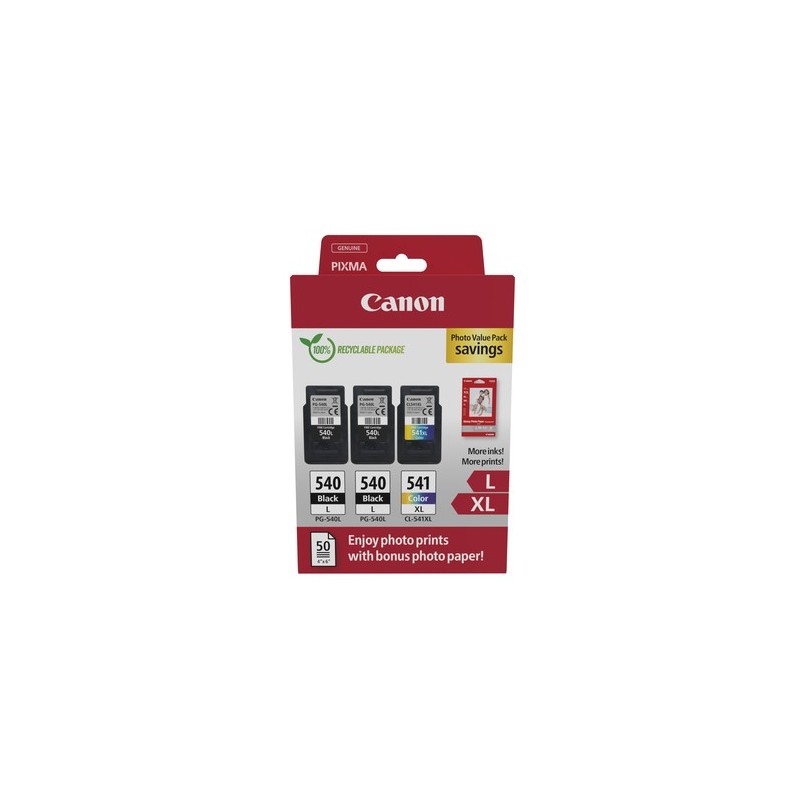 Canon 5224B015 cartuccia d'inchiostro 3 pz Originale Nero, Ciano, Magenta, Giallo
