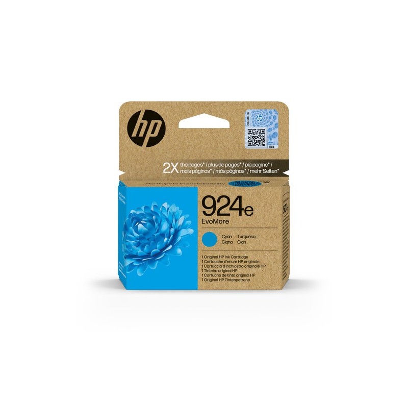 HP Cartuccia di inchiostro ciano originale 924e EvoMore