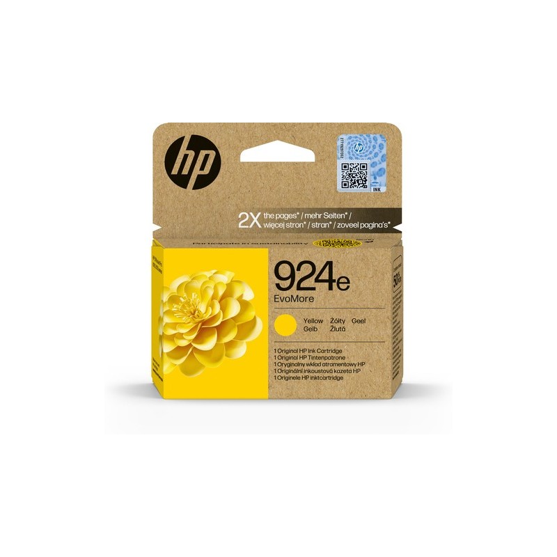 HP Cartuccia di inchiostro giallo originale 924e EvoMore