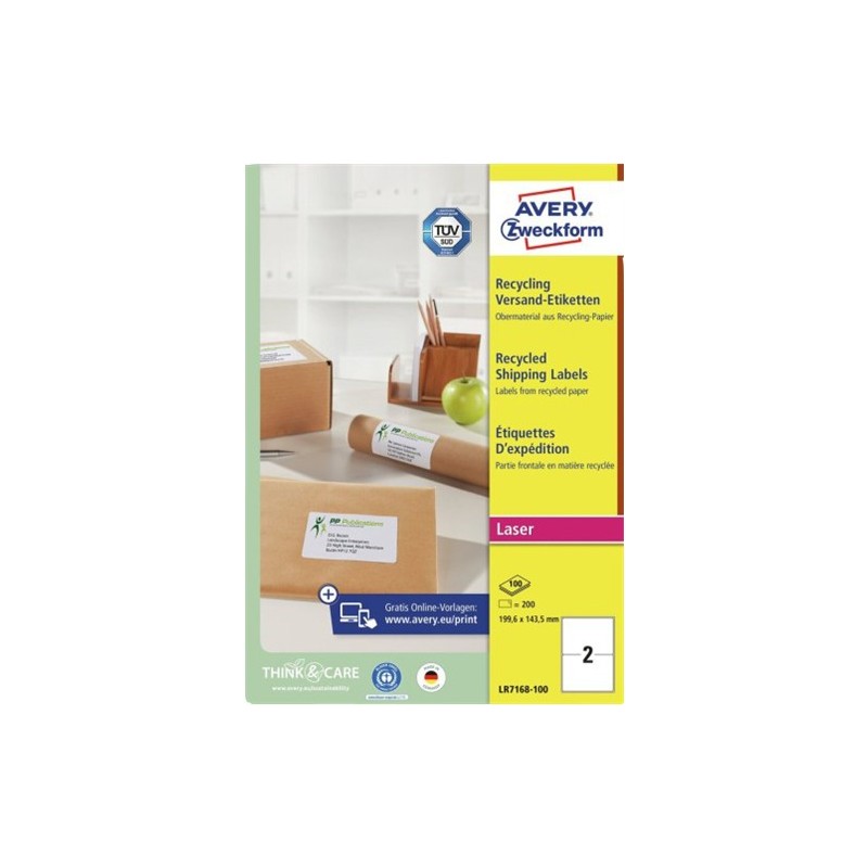  AVERY Zweckform Etichette Bianco LR7168-100