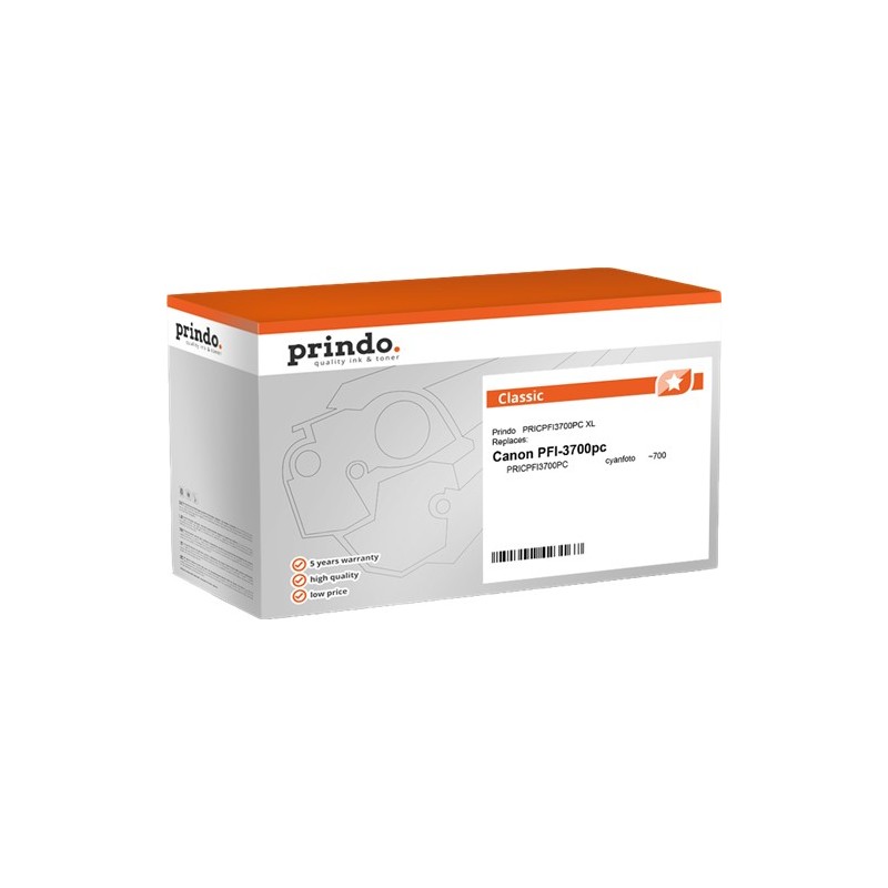 Prindo Cartuccia d'inchiostro cyanfoto PRICPFI3700PC