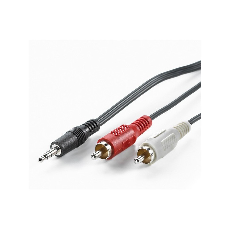 CAVO 3,5MM-2RCA 1,5MT M/M BK/RD/WH