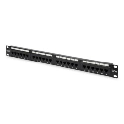 PATCH PANEL 24 PORTE NON SCHERMATO UTP CAT.5E 8 POLI RJ45 RACK 19