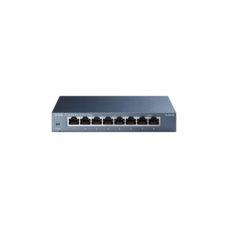 TP-Link TL-SG108 Non gestito Gigabit Ethernet (10/100/1000) Nero