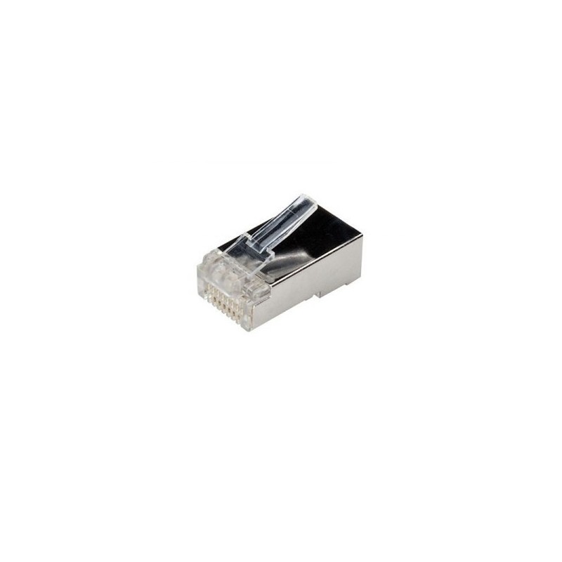 PLUG RJ45 RETE CAT.6 FTP TRANSPARET CONF. 10PCS ADJ