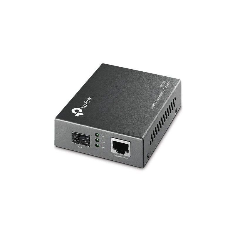 TP-Link MC220L convertitore multimediale di rete 1000 Mbit/s Modalità multipla, Modalità singola Nero