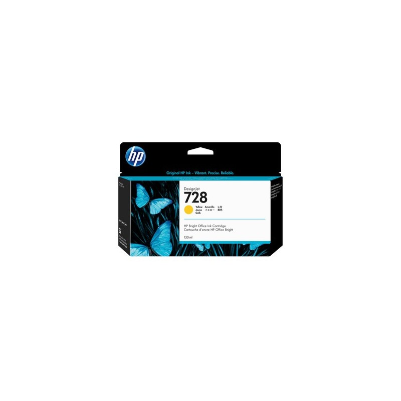 HP Cartuccia inchiostro giallo DesignJet 728, 130 ml