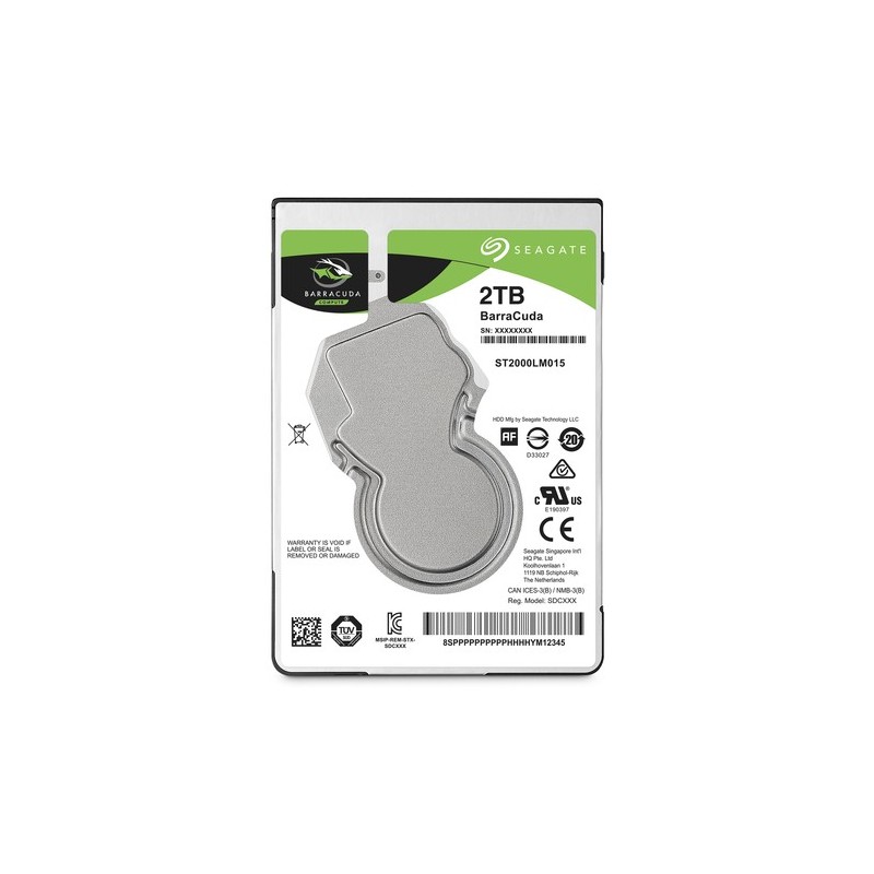 Seagate Barracuda 2.5" disco rigido interno 2 TB 5400 Giri/min 128 MB 2.5" Serial ATA III