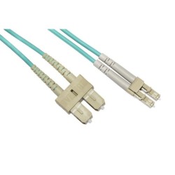 CAVO FIBRA OTTICA 1MT LC/SC MULTIMODALE DUPLEX OM3 50/125