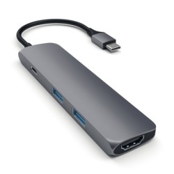 ADATTATORE TYPE C MULTIPORT SPACEGR HDMI-2USB-USBC 4K SATECHI