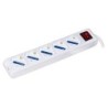 PRESA MULTIPLA LINK 5 SCHUKO/10A INTERRUTTORE CAVO 1,5MT BIANCA