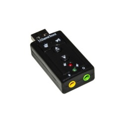 SCHEDA AUDIO USB 2.0 BK PER WINDOWS 10/8/7/VISTA/XP/MAC/LIN