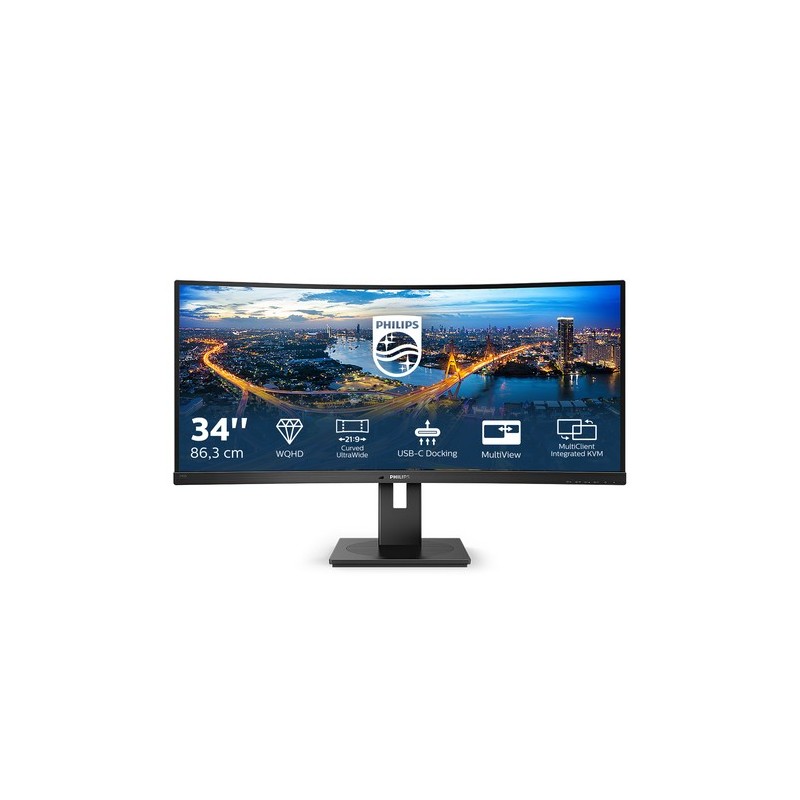 Philips B Line 346B1C/00 Monitor PC 86,4 cm (34") 3440 x 1440 Pixel Quad HD LCD Nero