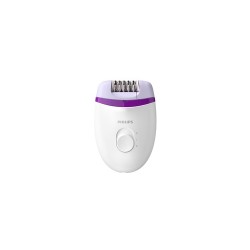 Philips Satinelle Essential Epilatore compatto con cavo bianco e lilla BRE225/00
