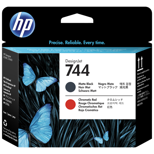 HP Testina di stampa nero opaco/rosso cromatico DesignJet 744