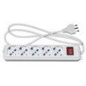 PRESA MULTIPLA LINK 5 SCHUKO/10/16A INTERRUTTORE CAVO 1,5MT BIANCA