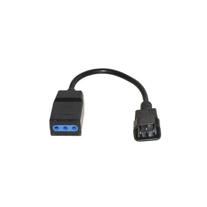 CAVO X UPS IEC C14-10/16A M/F 0,2MT IEC MASCHIO TRIPOLARE FEMMINA