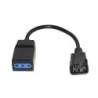 CAVO X UPS IEC C14-10/16A M/F 0,2MT IEC MASCHIO TRIPOLARE FEMMINA