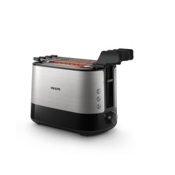 Philips Viva Collection Tostapane HD2639/90, 730W, 2 pinze, 7 livelli di tostatura, vassoio raccogli briciole