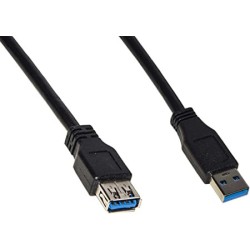 CAVO USB 3.0 A-A 3MT M/F BK PROLUNGA IN RAME