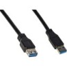 CAVO USB 3.0 A-A 3MT M/F BK PROLUNGA IN RAME