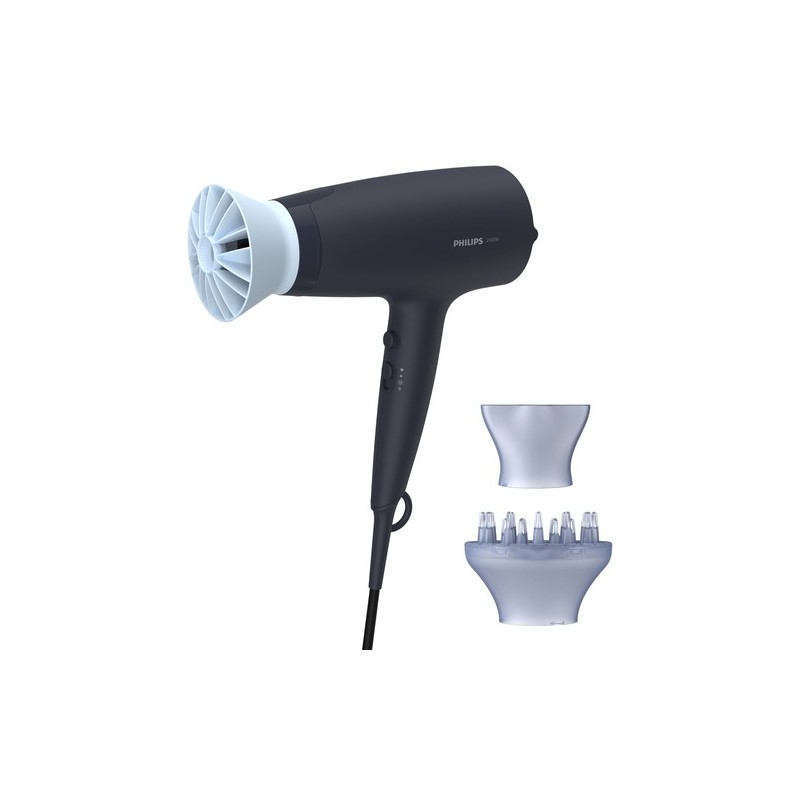 Philips Serie 3000 Asciugacapelli nero con accessorio ThermoProtect BHD360/20