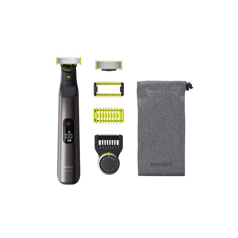 Philips OneBlade Pro 360 OneBlade Pro360 Face & Body Rasoio, Regolabarba e Rifinitore con Pettine di Precisione Regolabile 14 