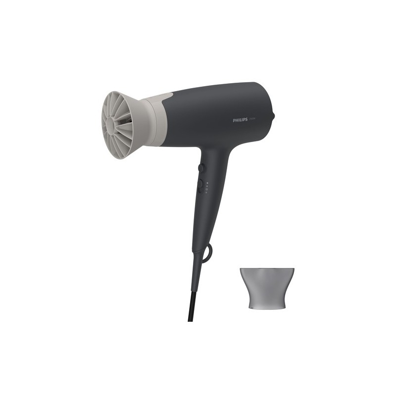 Philips Serie 3000 Asciugacapelli nero con accessorio ThermoProtect BHD351/10