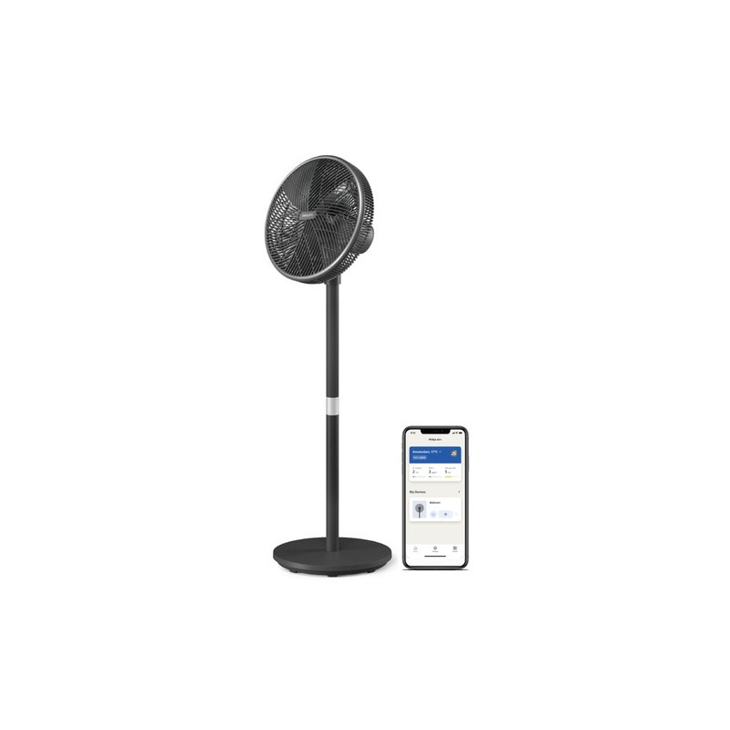 Philips Serie 3000 Ventilatore a piedistallo CX3550/01, Flusso d'aria 2562 m³/h, Ultra silenzioso 19db