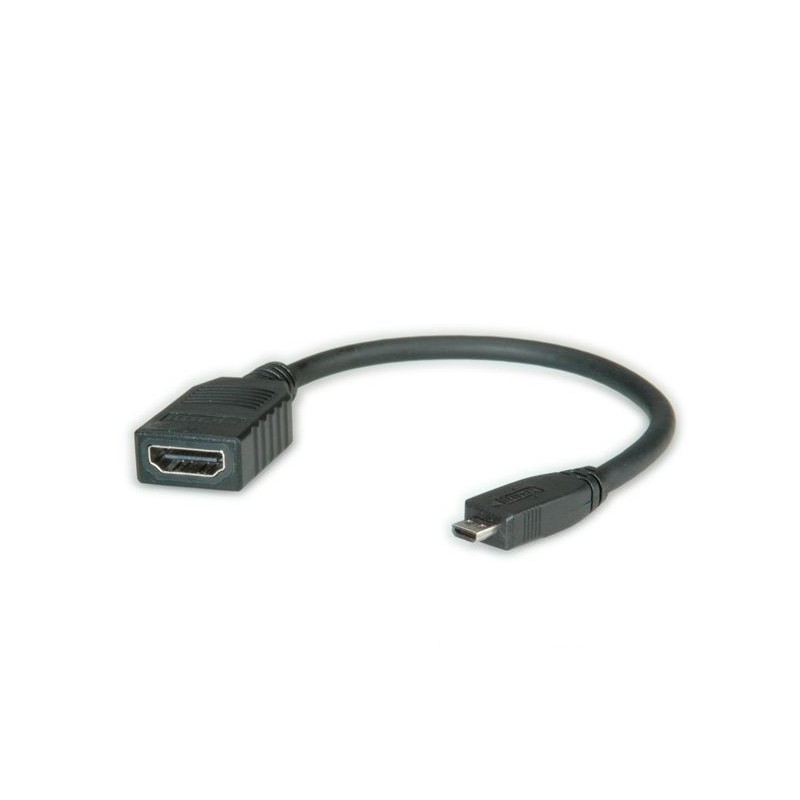 ADATTATORE MICRO HDMI-HDMI 4K M/F 3840x2160 @30Hz CON CAVO 0,15MT