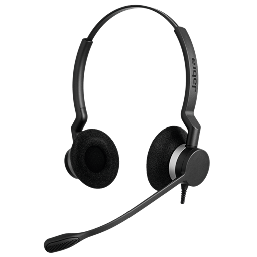 Jabra BIZ 2300 USB Microsoft Lync Duo Auricolare Cablato A Padiglione Ufficio USB tipo A Nero