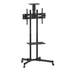 STAFFA PAVIMENTO PER TV 37-70 LOAD 50KG 600X400 CON PIANO E RUOTE