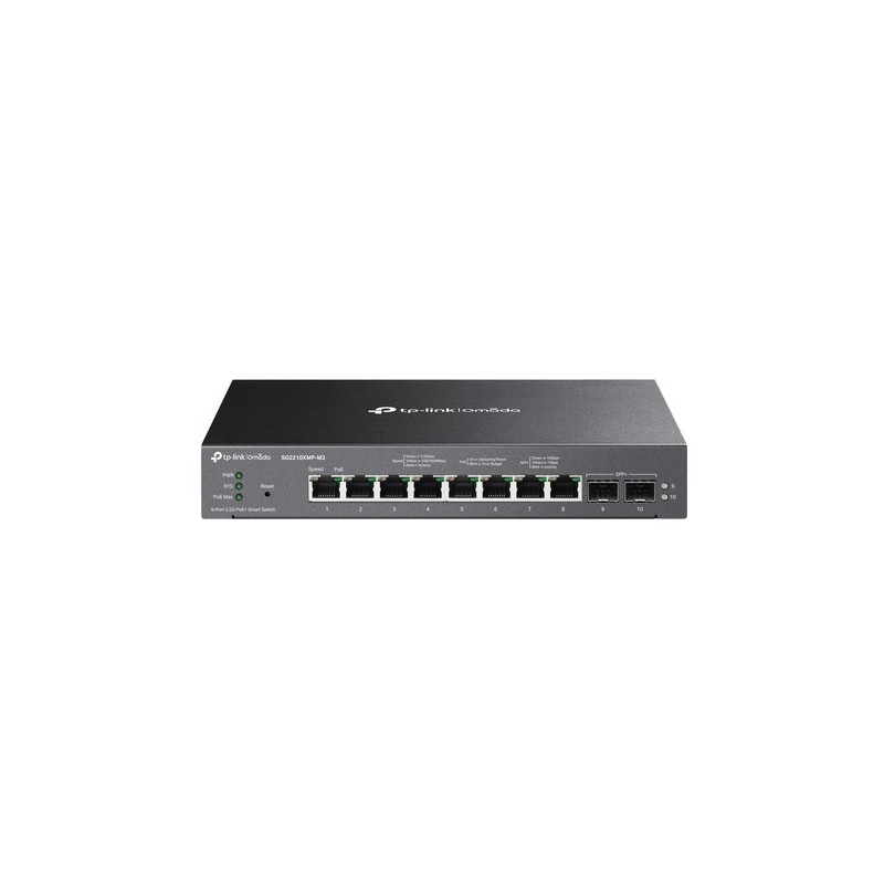 TP-Link Omada SG2210XMP-M2 switch di rete Gestito L2/L2+ 2.5G Ethernet (100/1000/2500) Supporto Power over Ethernet (PoE) Mont