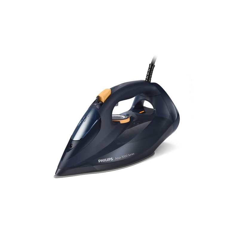 Philips Serie 7000 DST7060/20 ferro da stiro Ferro a vapore Piastra soletta SteamGlide Elite 3000 W Blu, Giallo