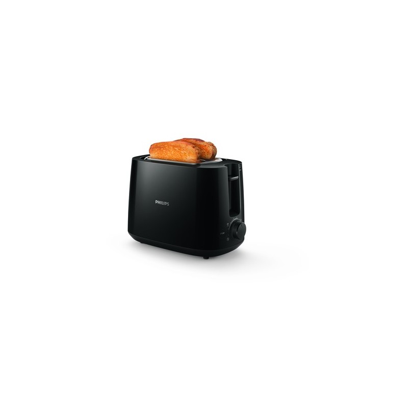 Philips Daily Collection HD2581/90 Tostapane - 2 fette, fessura ampia, nero