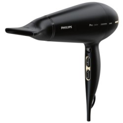 Philips Asciugacapelli con tecnologia ThermoProtect nero e oro HPS920/00