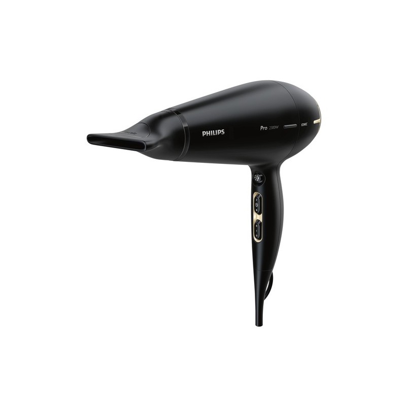 Philips Asciugacapelli con tecnologia ThermoProtect nero e oro HPS920/00