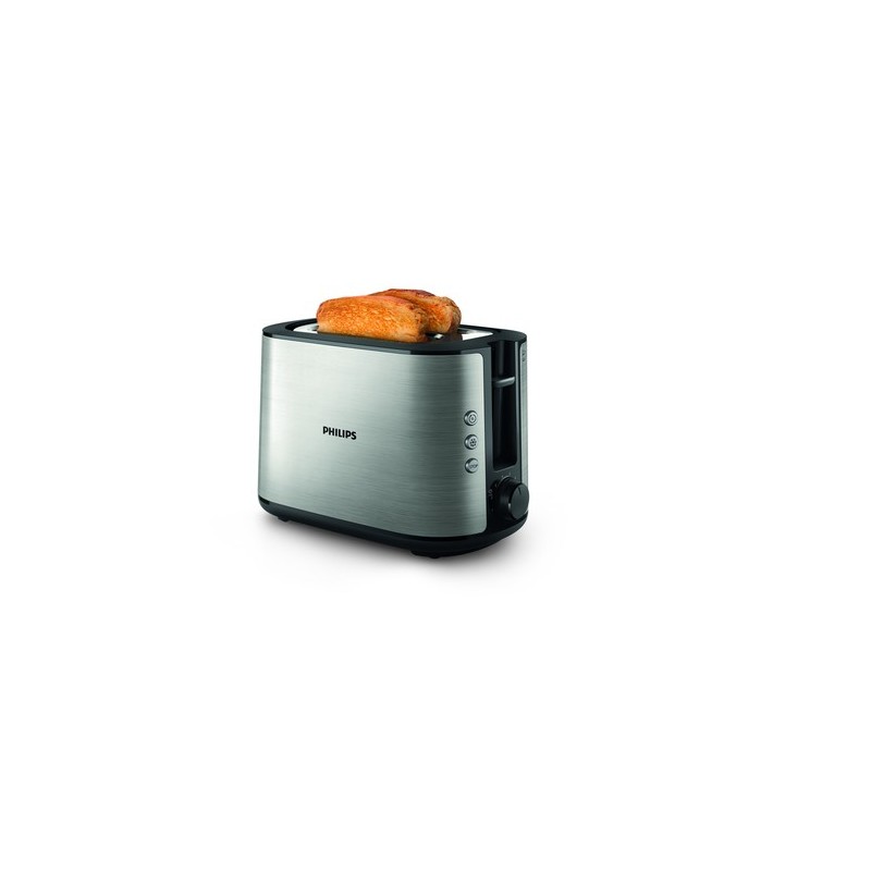 Philips Viva Collection HD2650/90 Tostapane - 2 fette, fessura ampia, metallo
