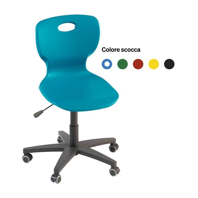 SEDIA REGOLABILE 42,5X46H 43/55CM TUBOLARE D'ACCIAIO