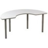TAVOLO DELTA CON BORDO ARROTONDATO 180X90X H 52/58/64/70 CM