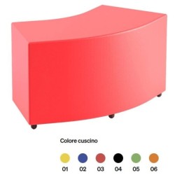 POUF ANGOLARE 45? SIMILPELLE COL. 90/60X40X H46 CM