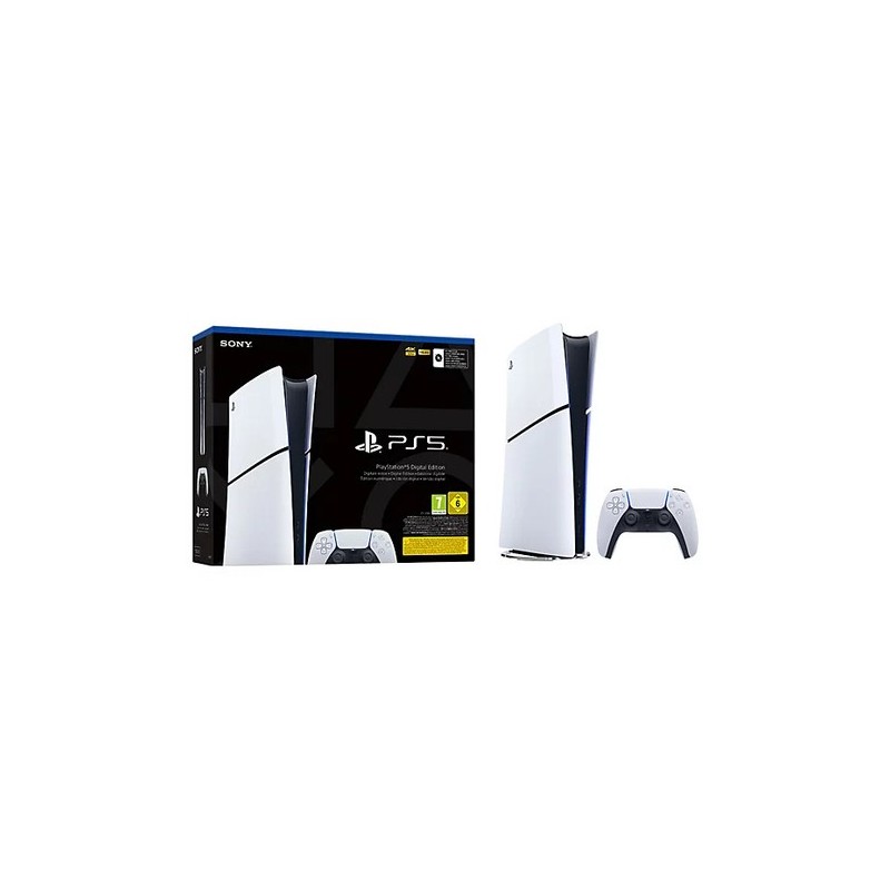 Sony PlayStation 5 Digital Edition 825 GB Wi-Fi Nero, Bianco