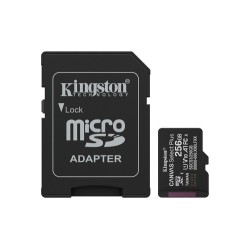 Kingston Technology 256GB microSDXC Canvas Select Plus Gen3 150MB/s A1 (Adattatore SD incluso)