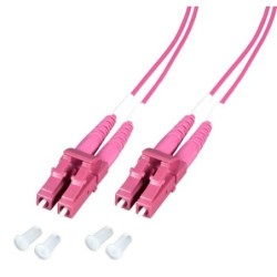 Techly ILWL OM412-LCLC-005T cavo InfiniBand e in fibra ottica 0,5 m LC Fucsia