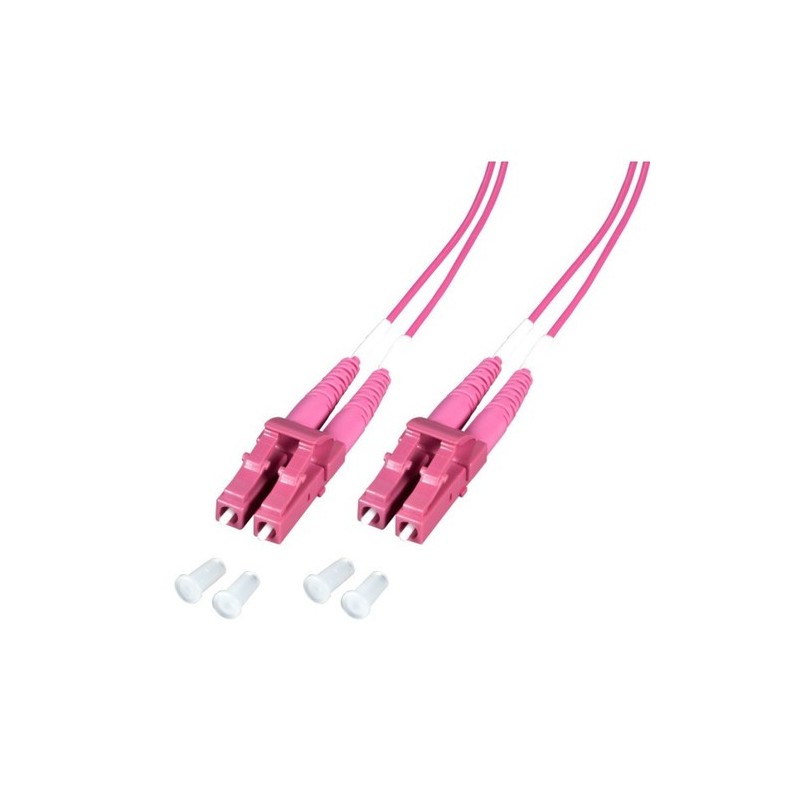 Techly ILWL OM412-LCLC-005T cavo InfiniBand e in fibra ottica 0,5 m LC Fucsia