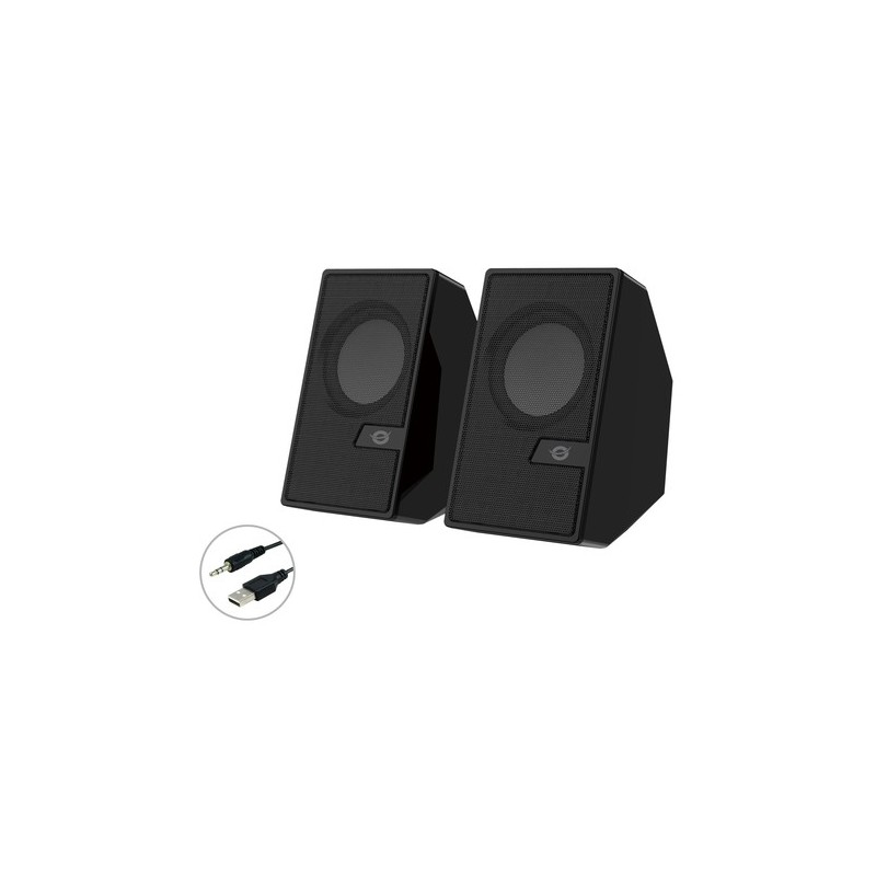 Conceptronic BJORN02B altoparlante 2-vie Nero Con cavo e senza cavo 6 W