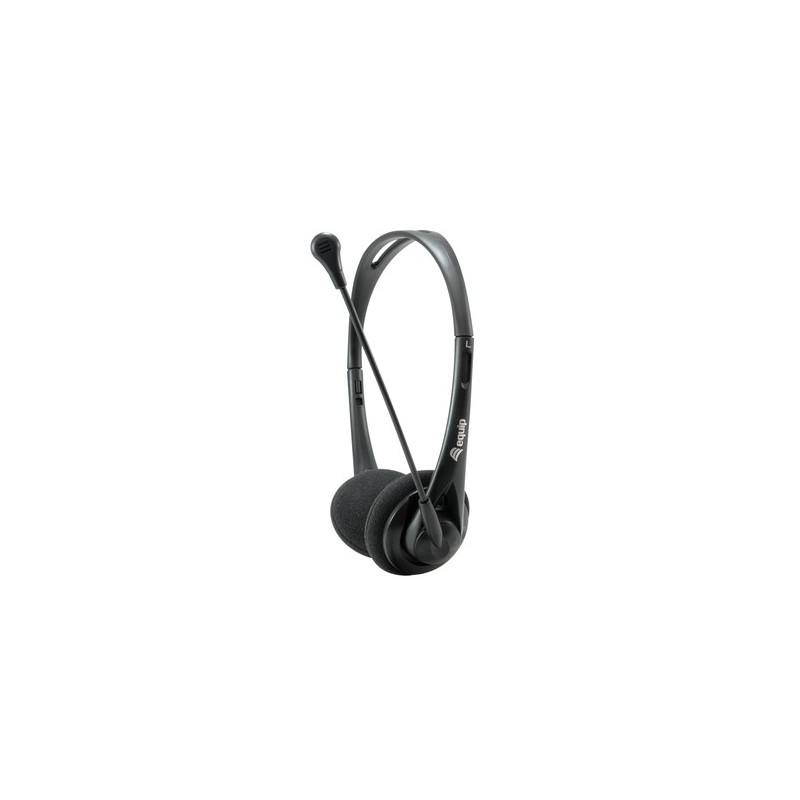 Equip Chat Headset Auricolare Cablato A Padiglione Musica e Chiamate Nero