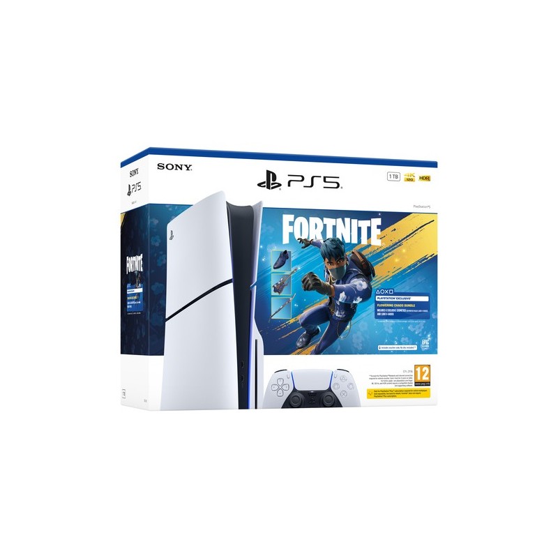 Sony PlayStation 5 - Fortnite Flowering Chaos Bundle 1 TB Wi-Fi Nero, Bianco